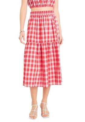 Women's Gingham Midi Skirt