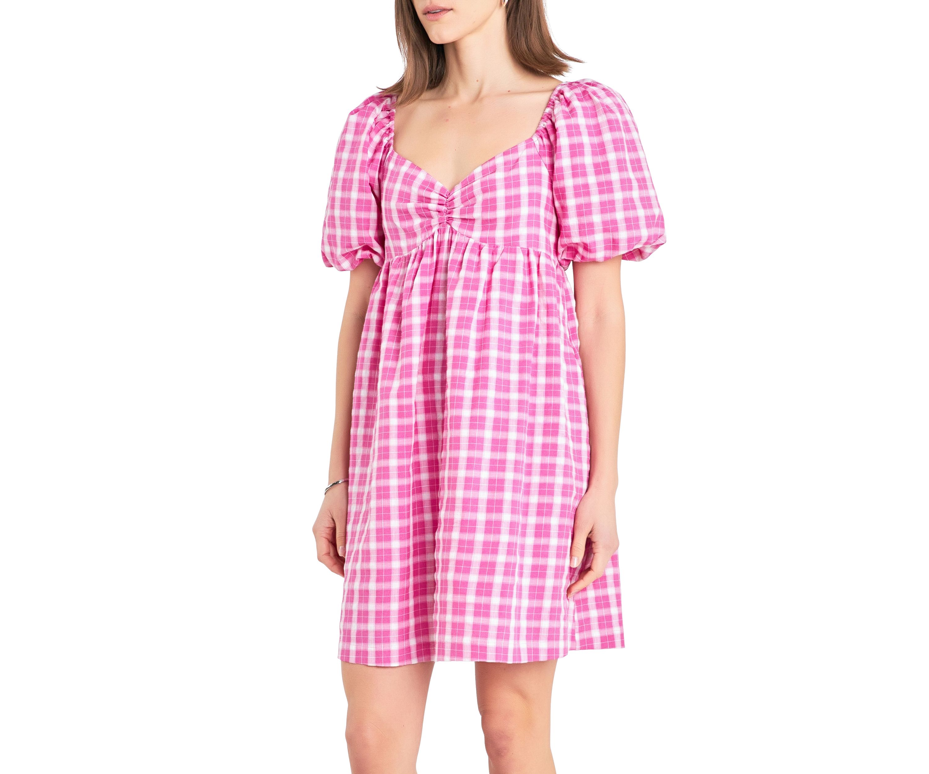 Gingham Linen Sweetheart Baby Doll