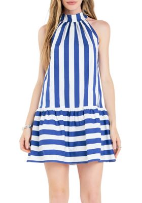 Women's Striped Halter Dress