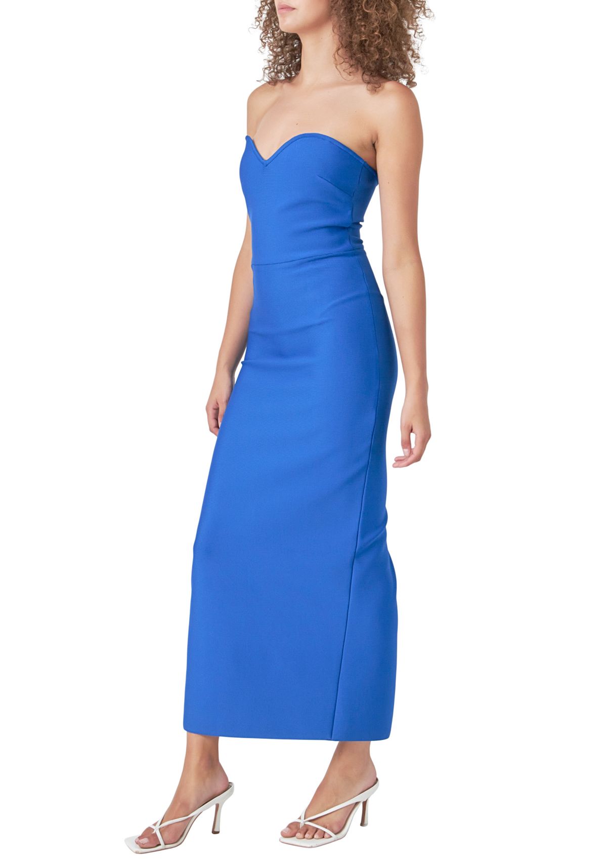 Strapless Sweetheart Midi Dress