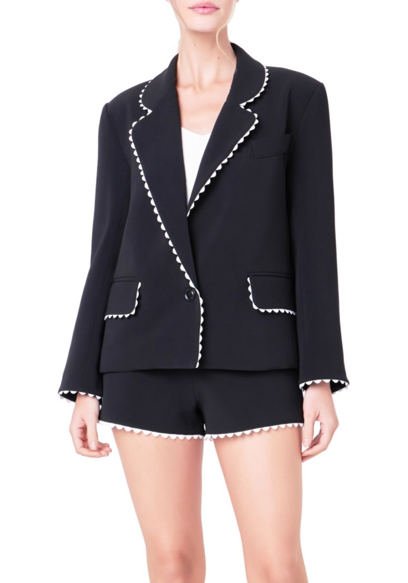 Rickrack Edge Blazer