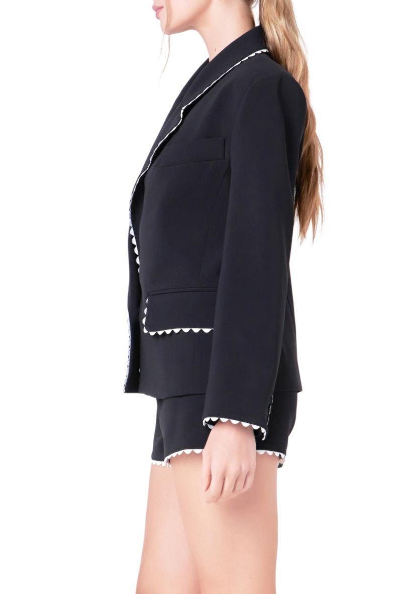 Rickrack Edge Blazer