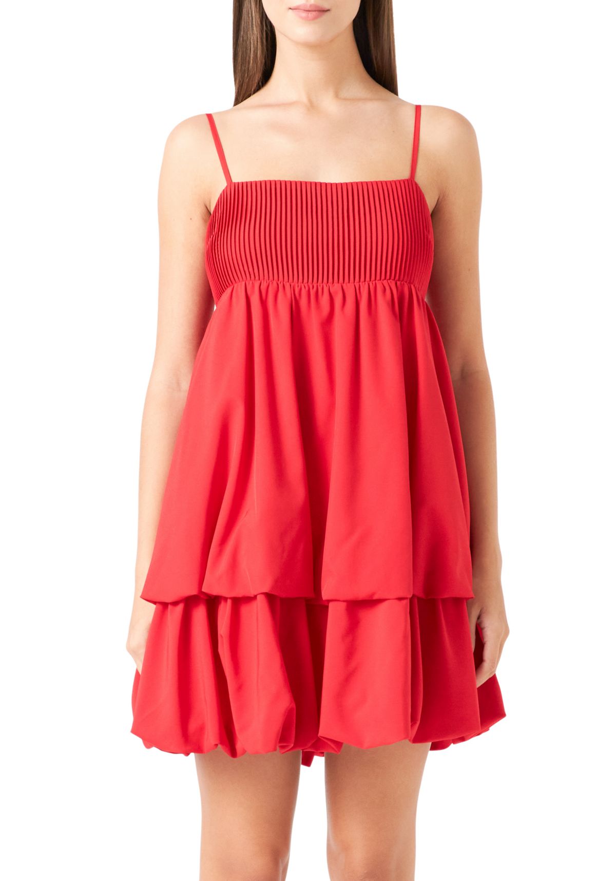 Double Blouson Mini Dress