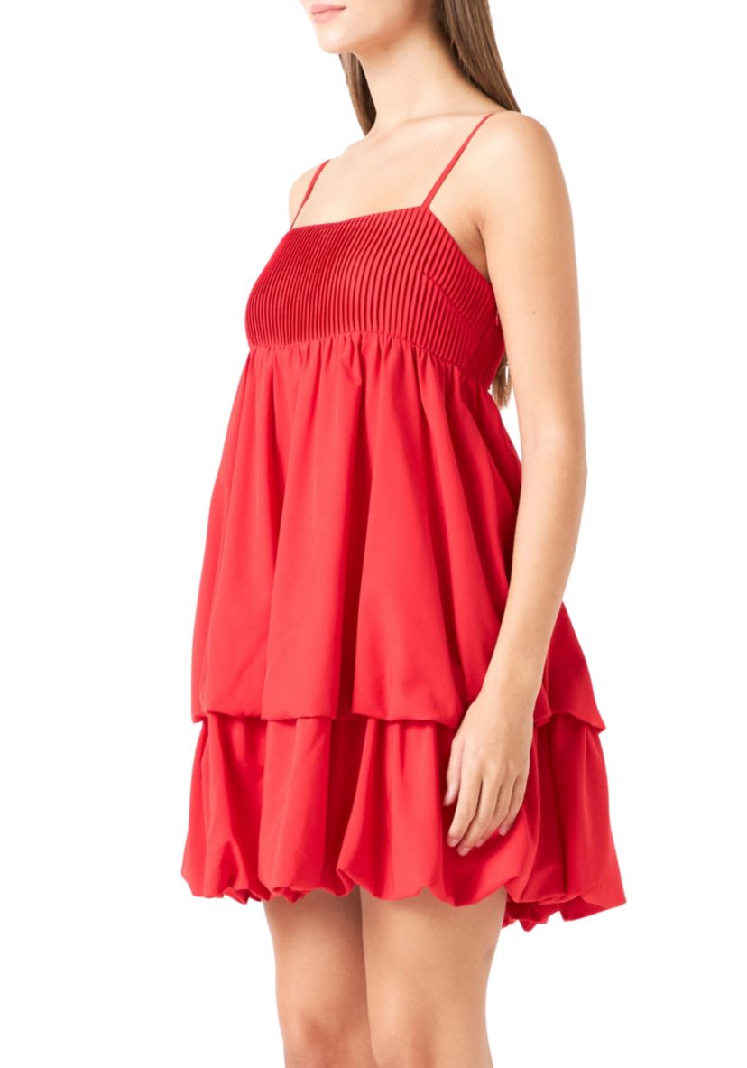 Double Blouson Mini Dress