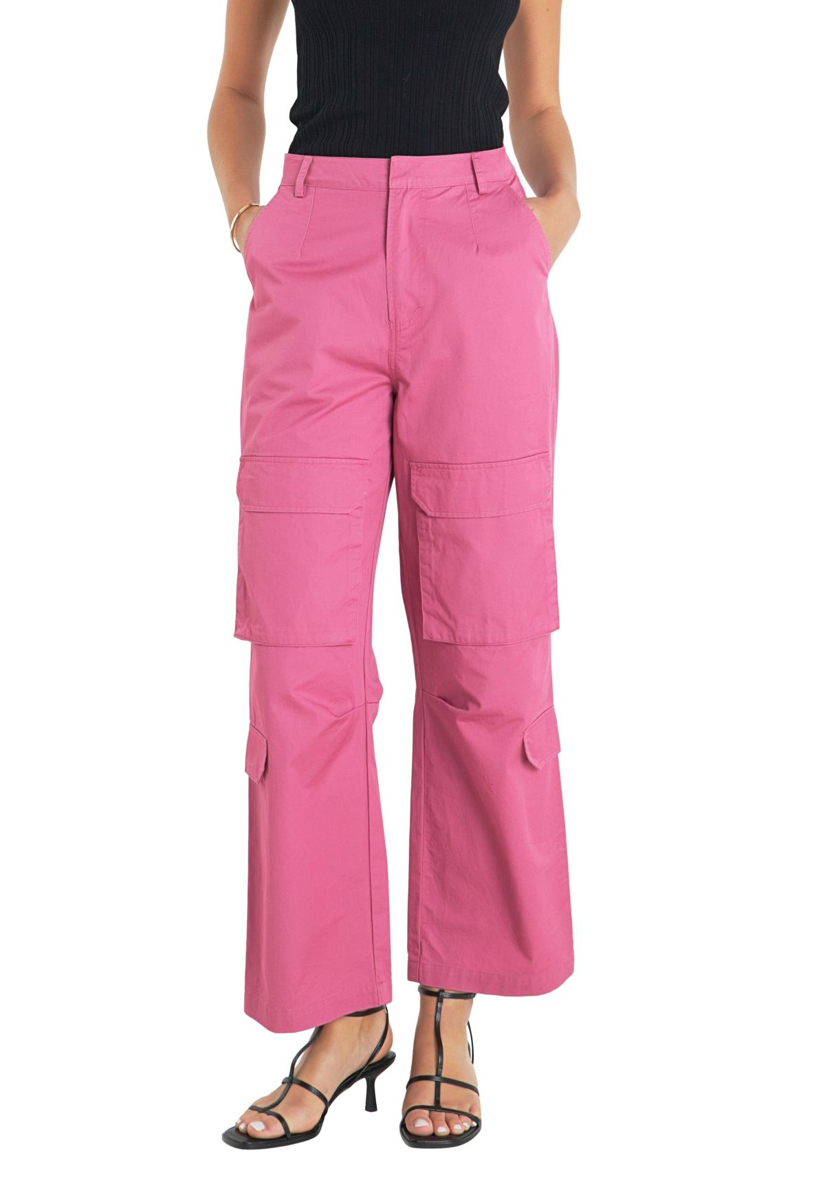Wide Leg Pocket Cargo Pants
