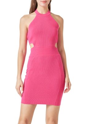 Women's Cutout Halter Mini Dress