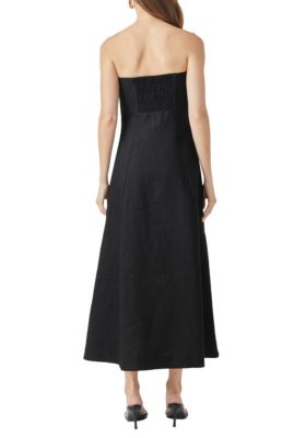 Women's Linen Strapless Dress