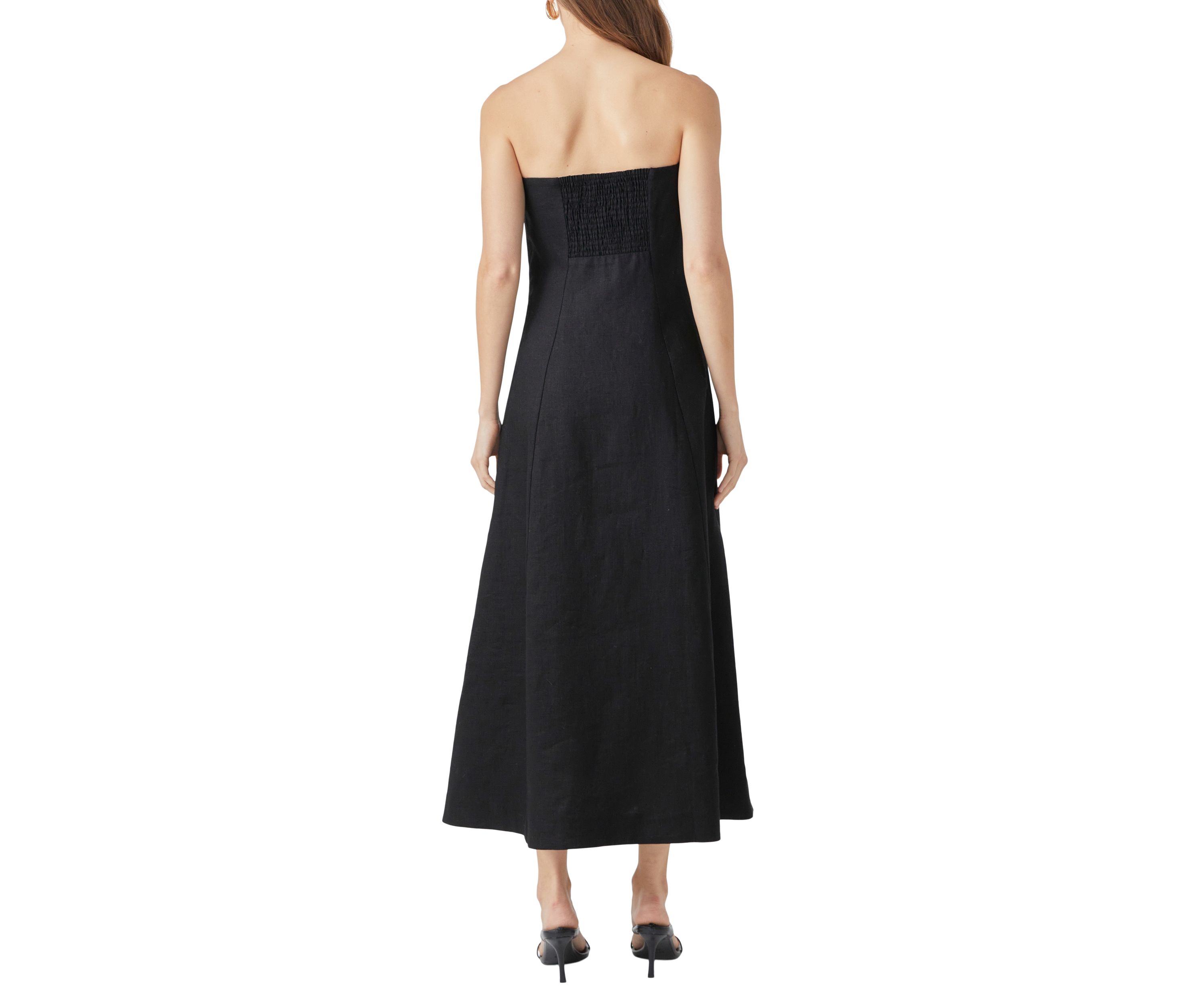 Linen Strapless Dress