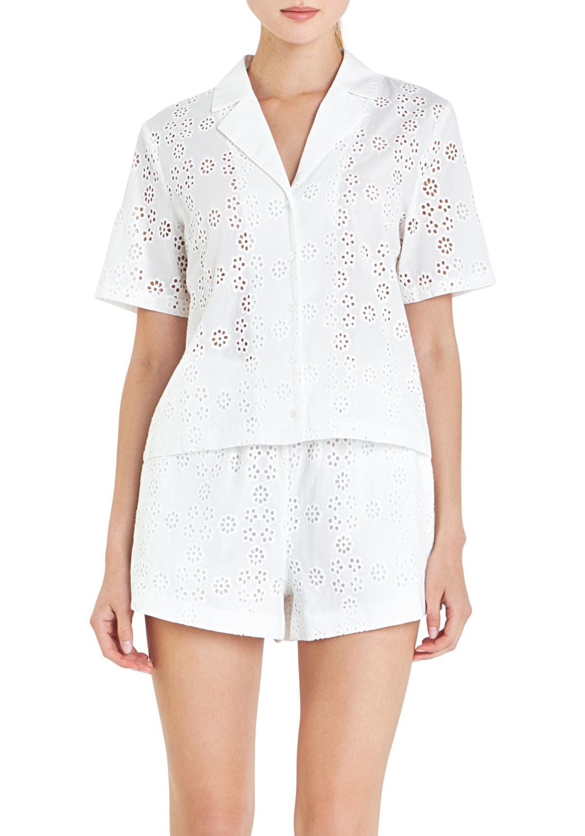 Embroidered Cotton Camp Shirt