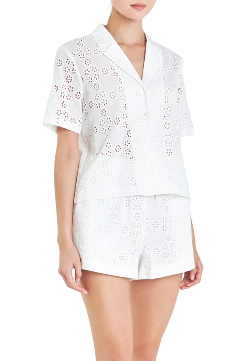 Embroidered Cotton Camp Shirt