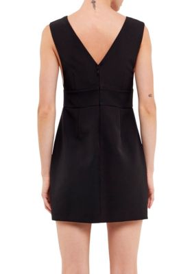 Women's V-Neck Cut Out Detail Mini Dress