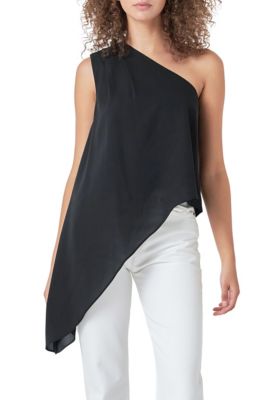 Women's One Shoulder Waterfall Top