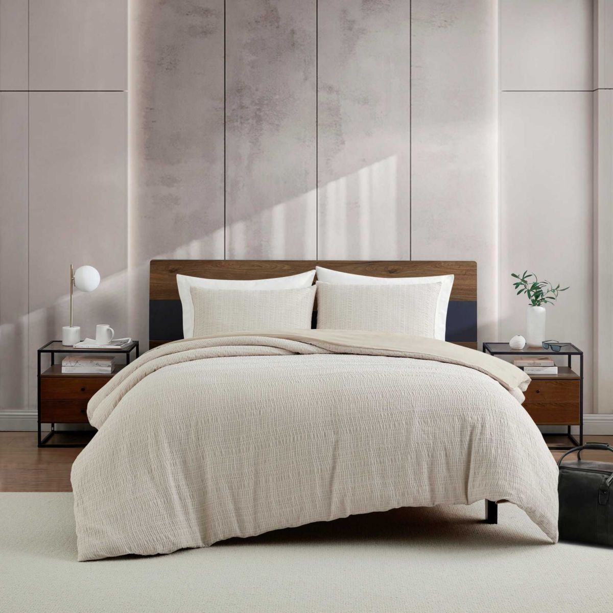 Stitched Gauze Microfiber Duvet Set