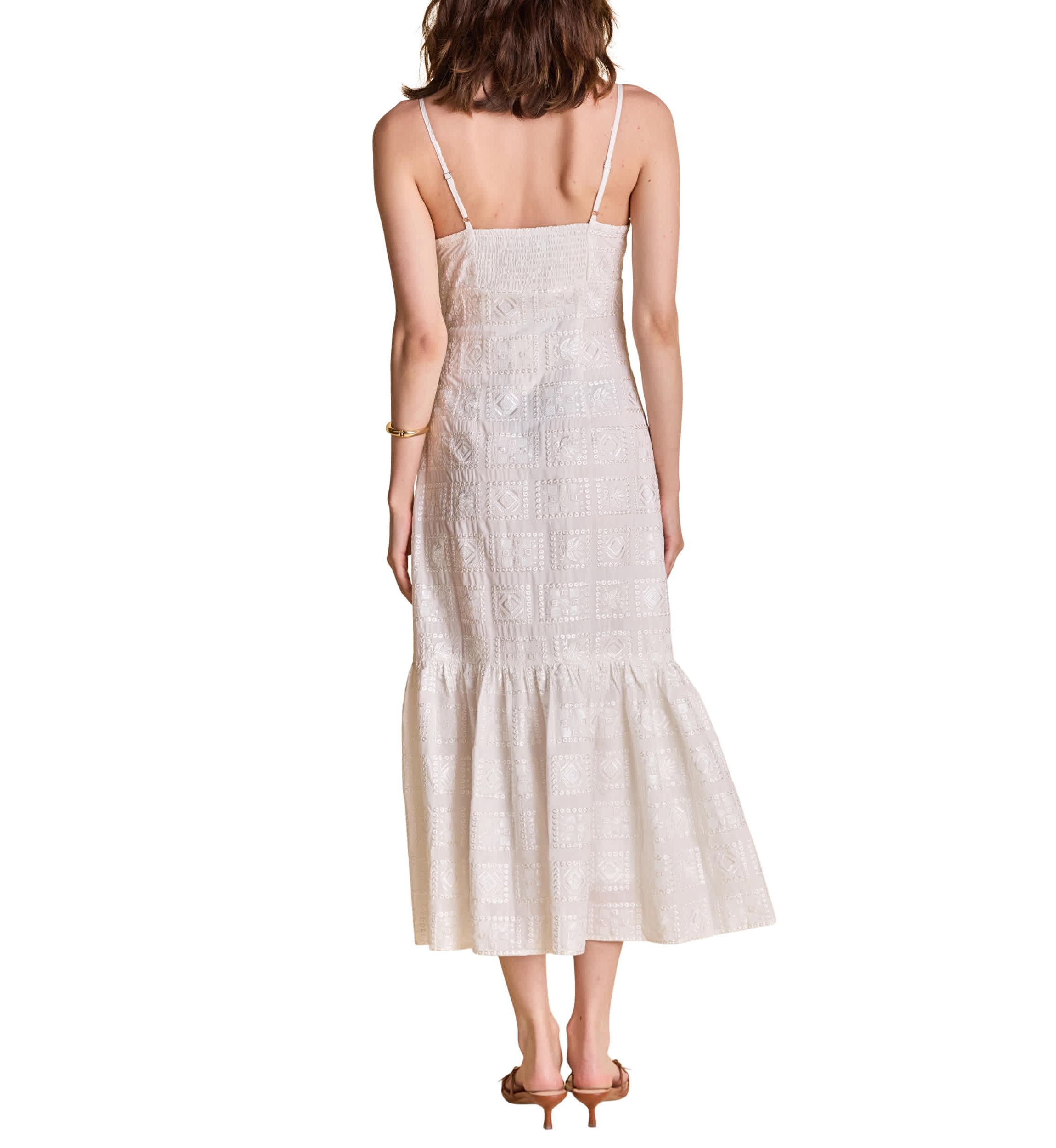 Embroidred Sequins Maxi Dress