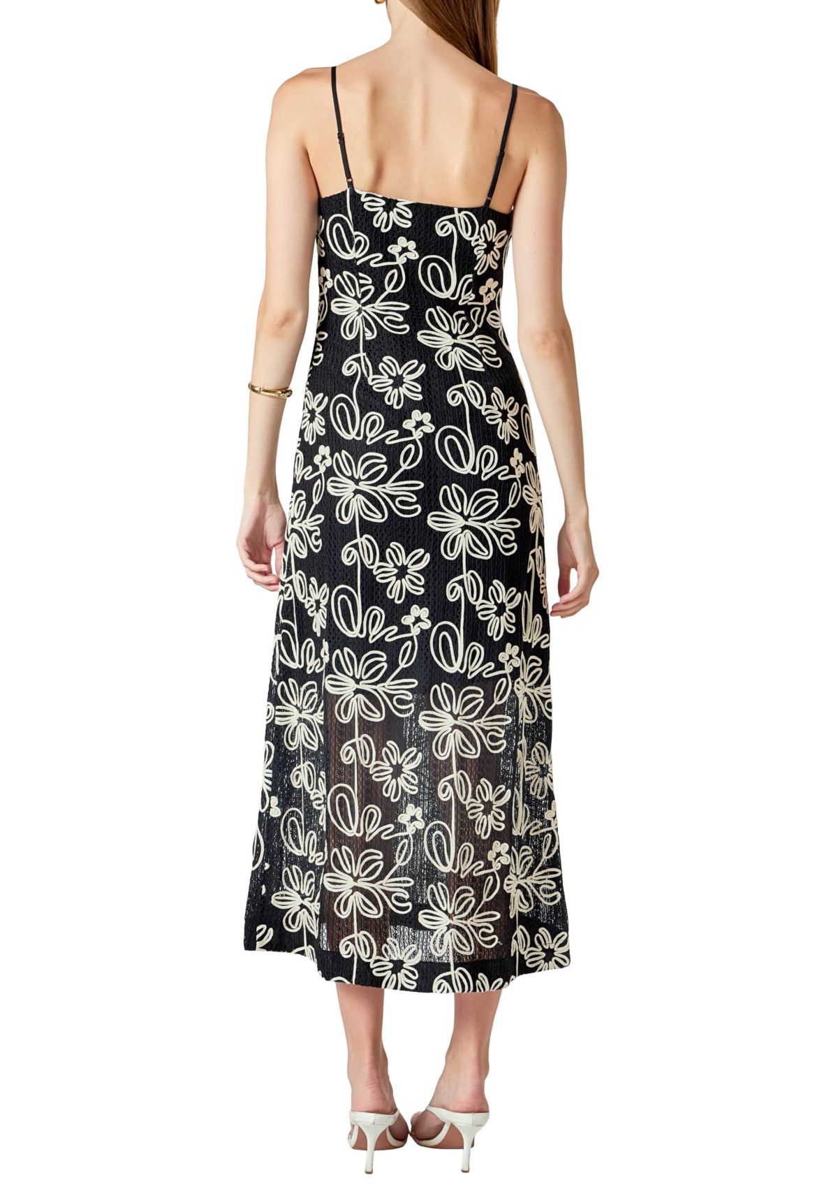 Crochet Embroidered Maxi Dress