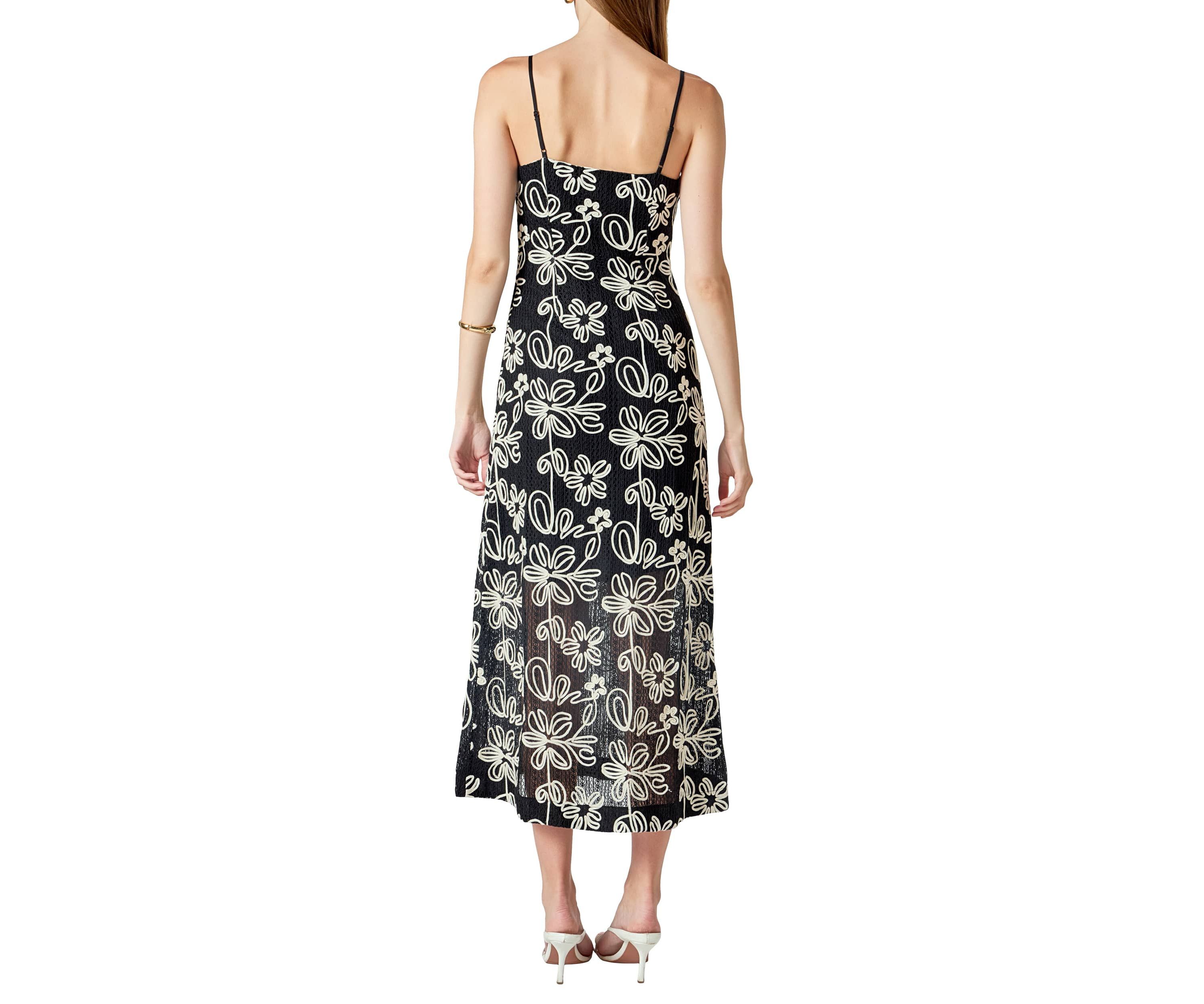 Crochet Embroidered Maxi Dress