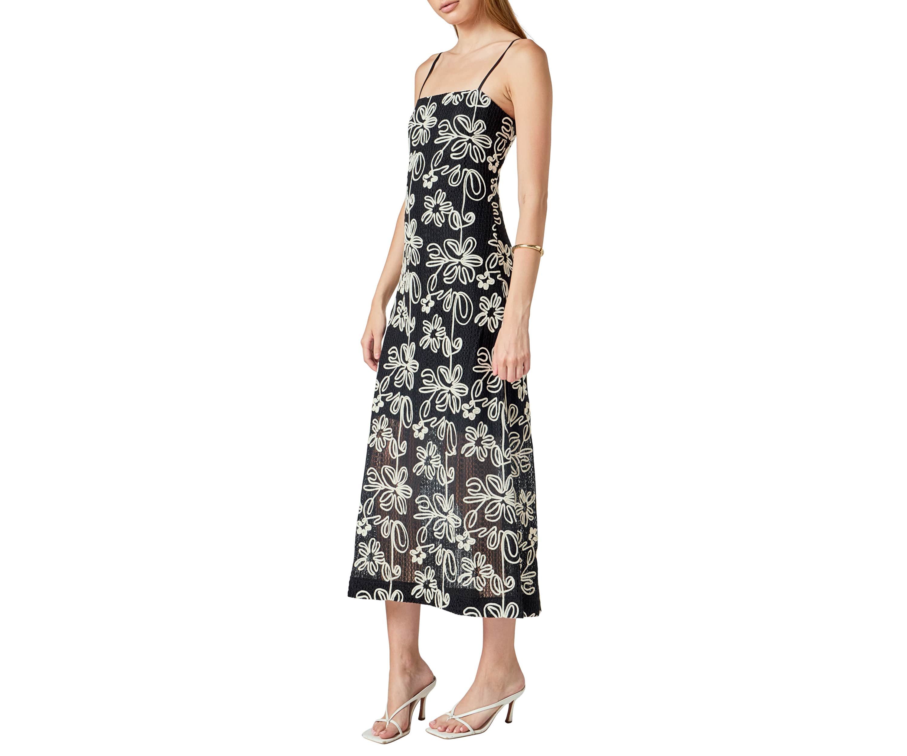 Crochet Embroidered Maxi Dress