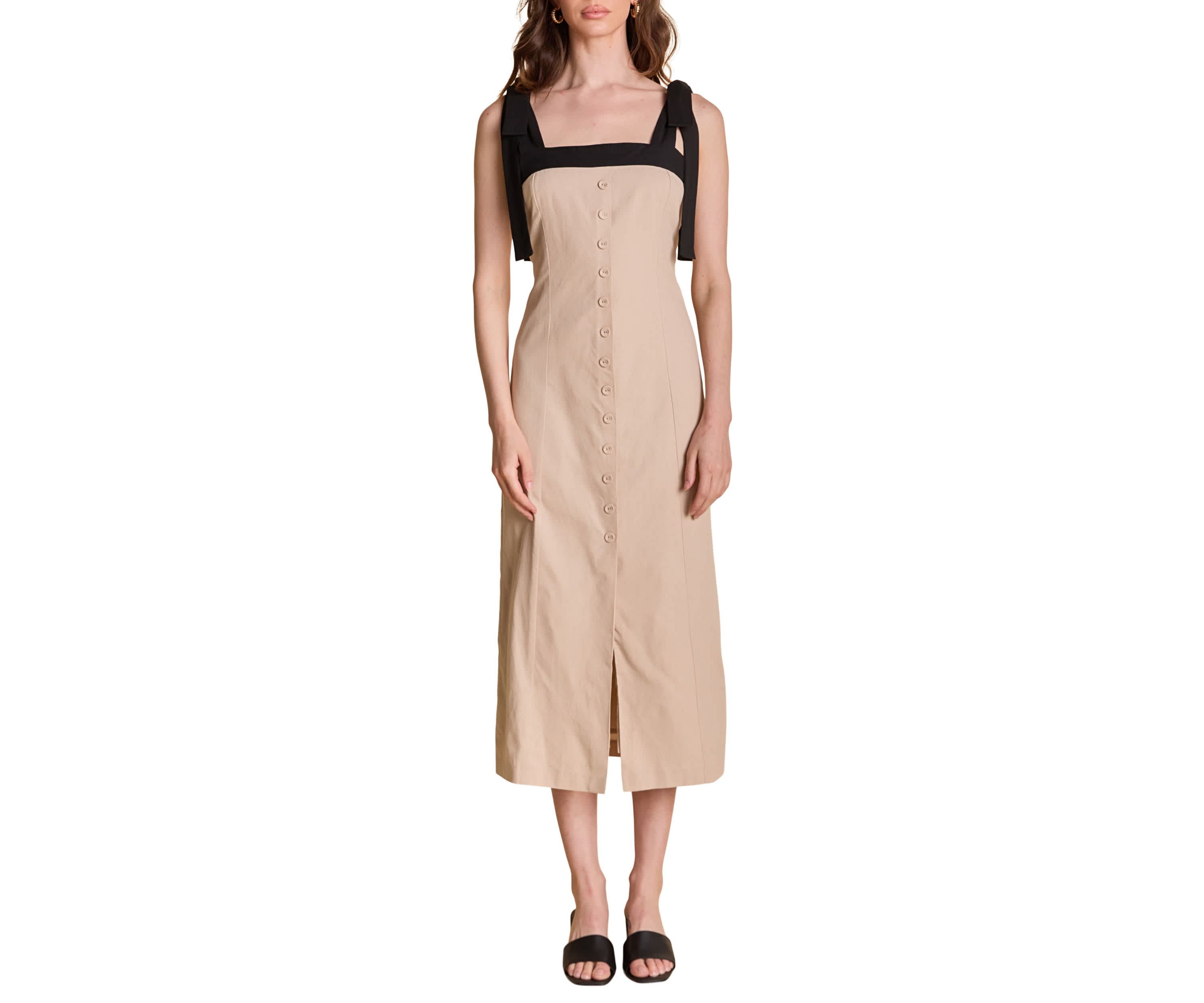 Linen Buttoned Maxi Dress