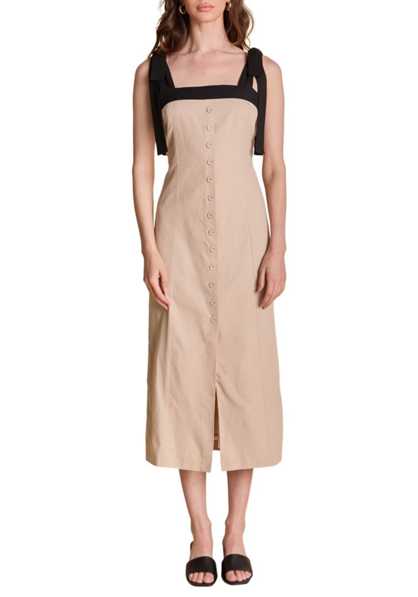 Linen Buttoned Maxi Dress