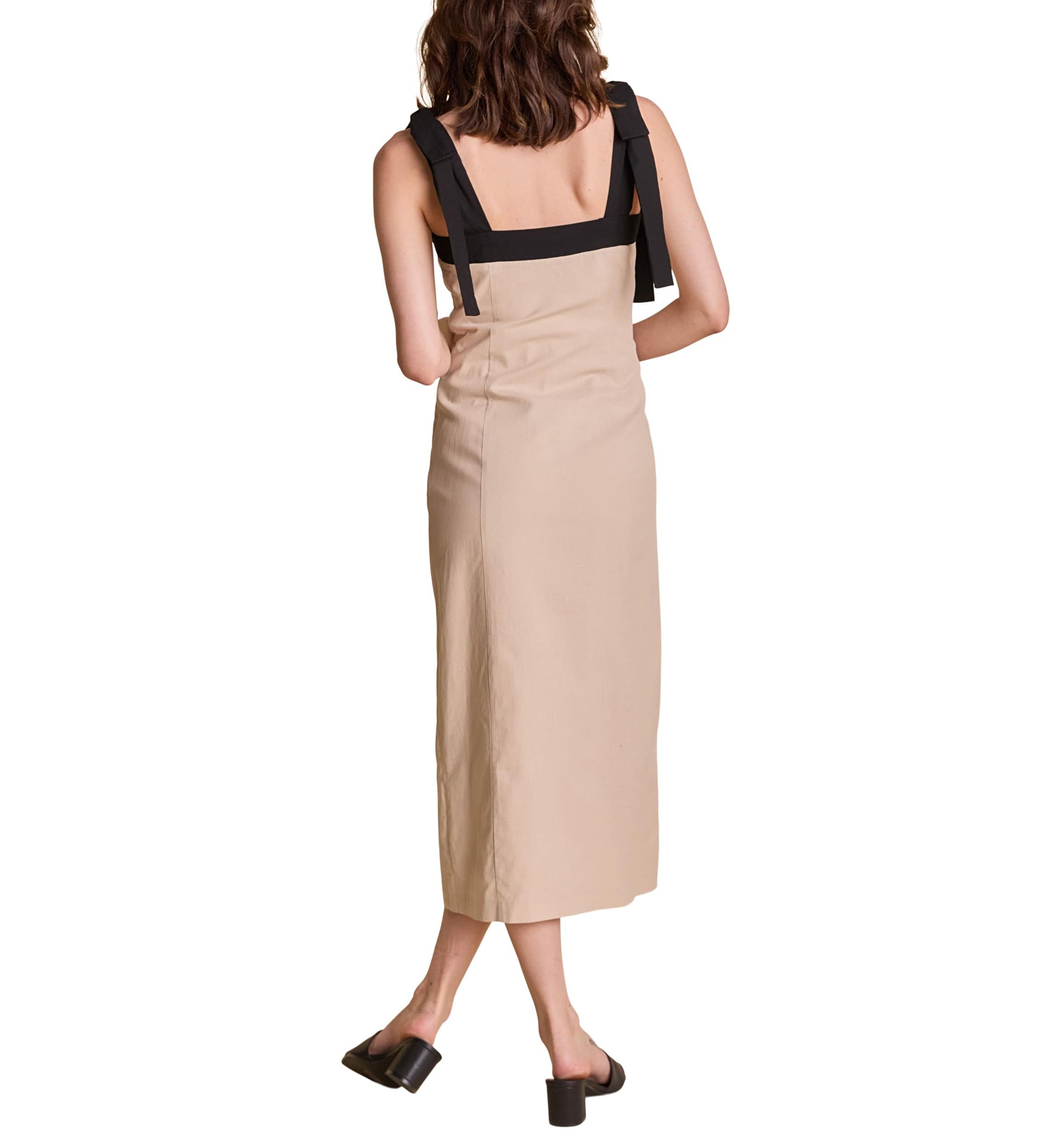 Linen Buttoned Maxi Dress