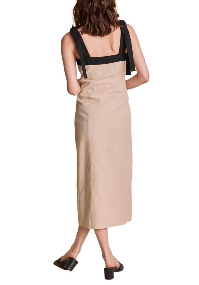 Linen Buttoned Maxi Dress