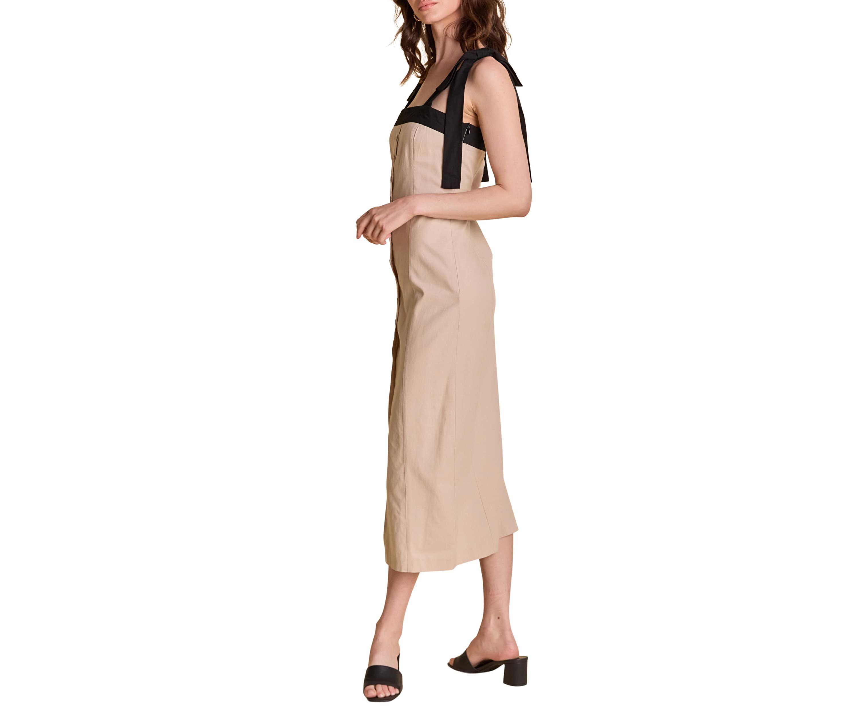 Linen Buttoned Maxi Dress