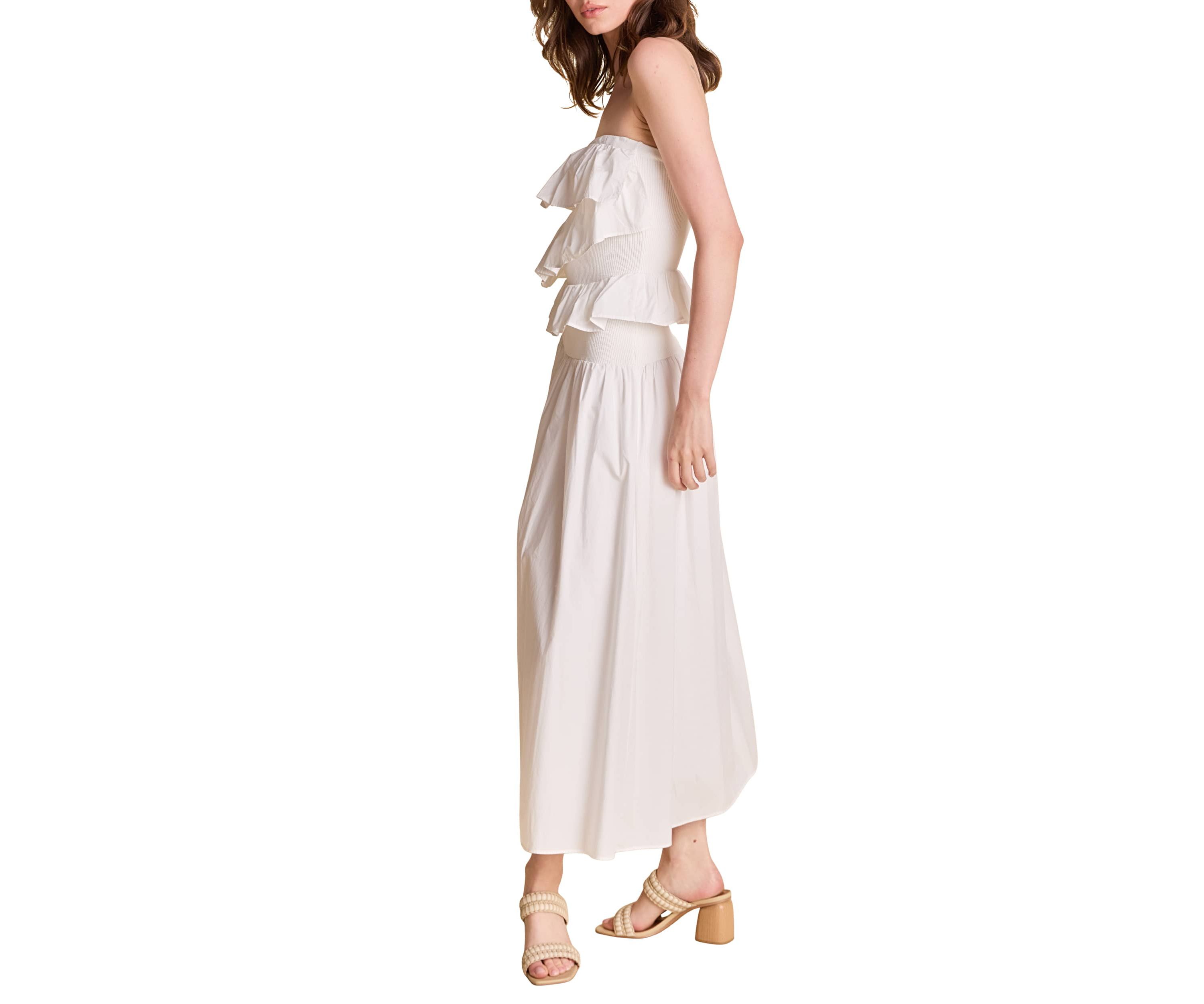 Mixed MEdia Strapless Maxi Dress