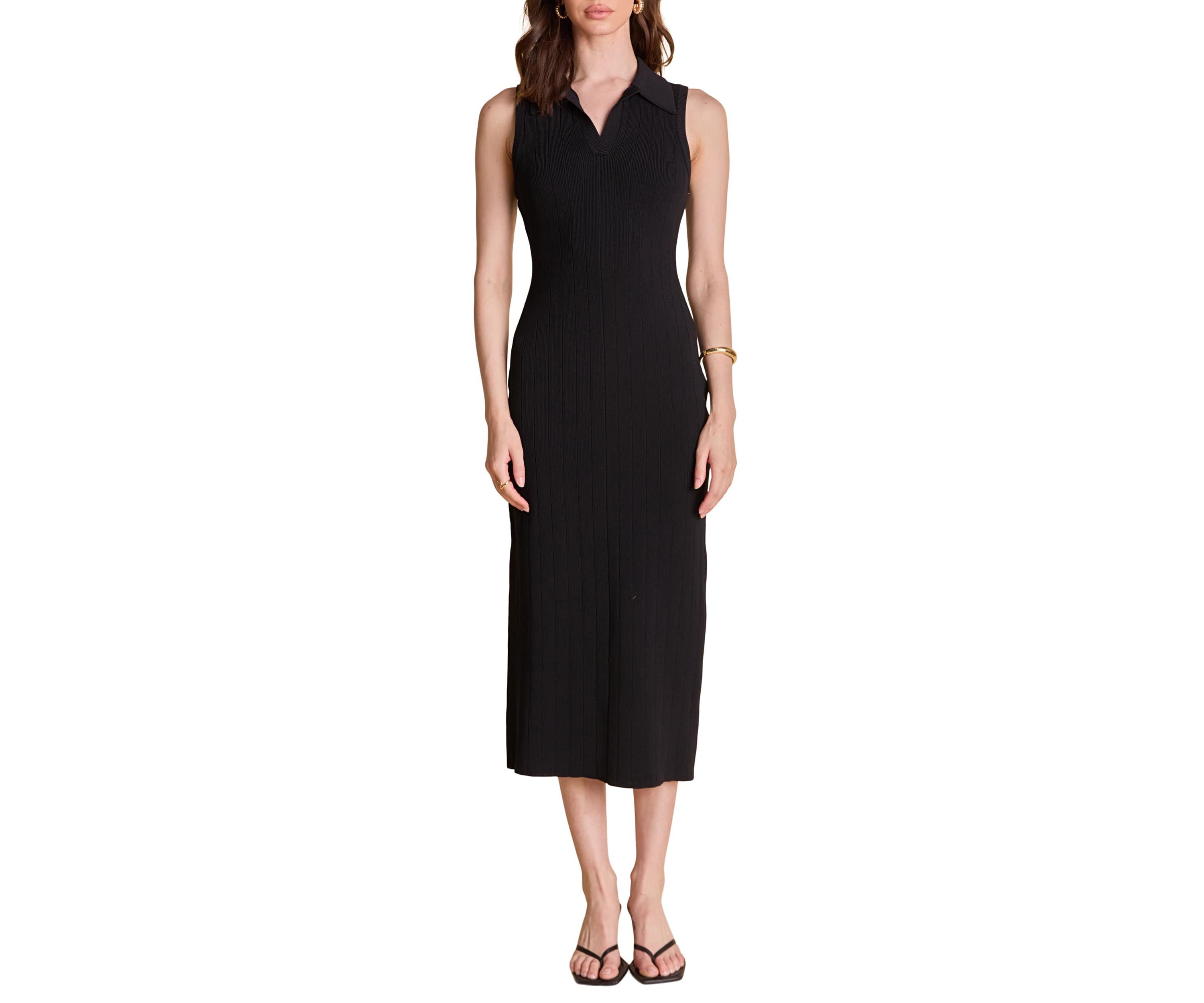 Collared Sleeveless Maxi Dress
