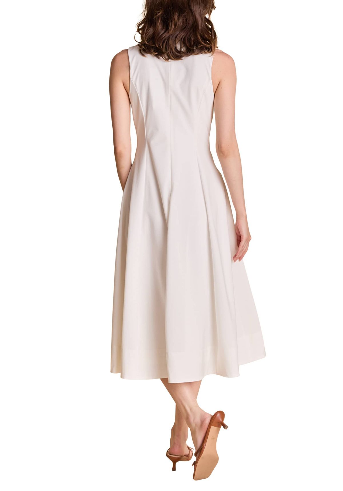 Front Bow Tie Midi Dress