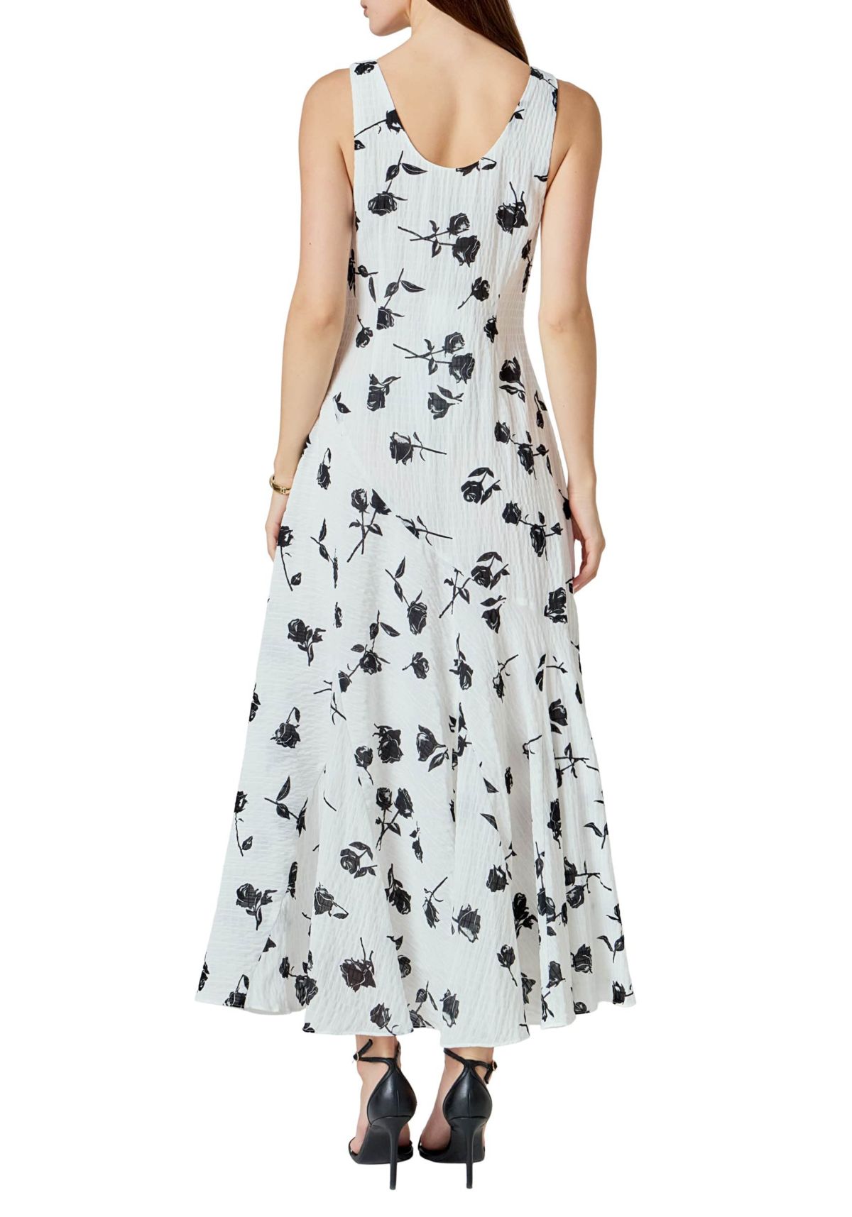 Floral Print Chiffon Maxi Dress