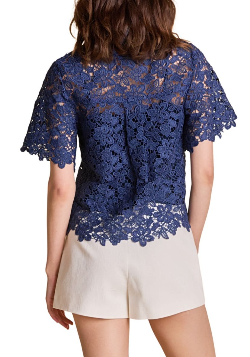 Lace Collared Top