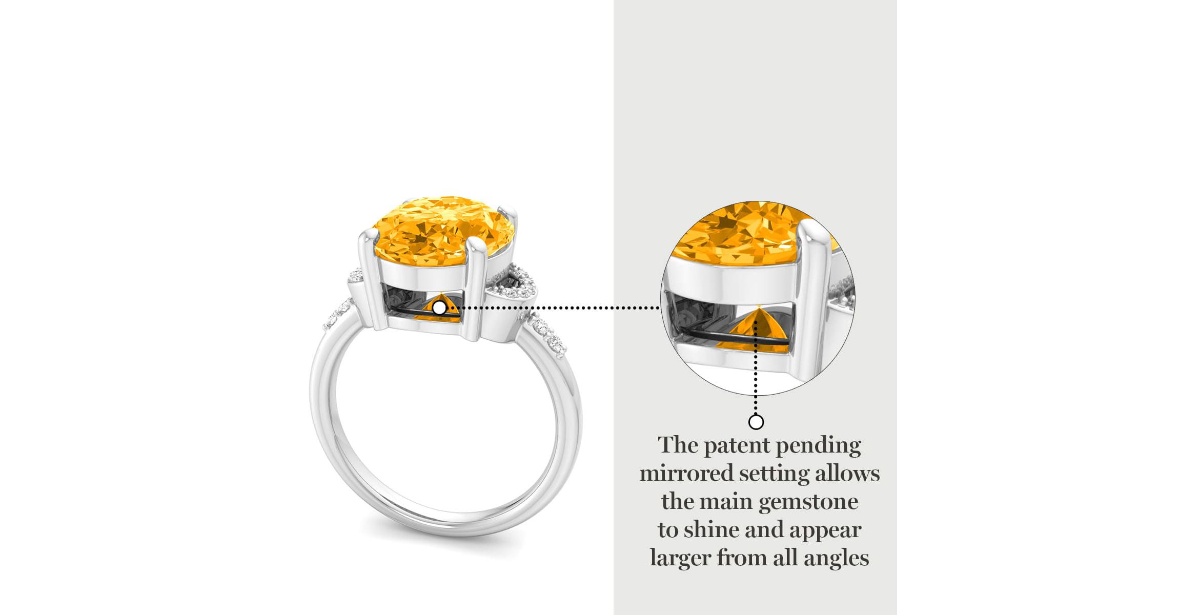 Lab Created Martha Stewart 4 1/2 Carat Oval Shape Gemstone and Lab Grown Diamond Ring In Sterling Silver
