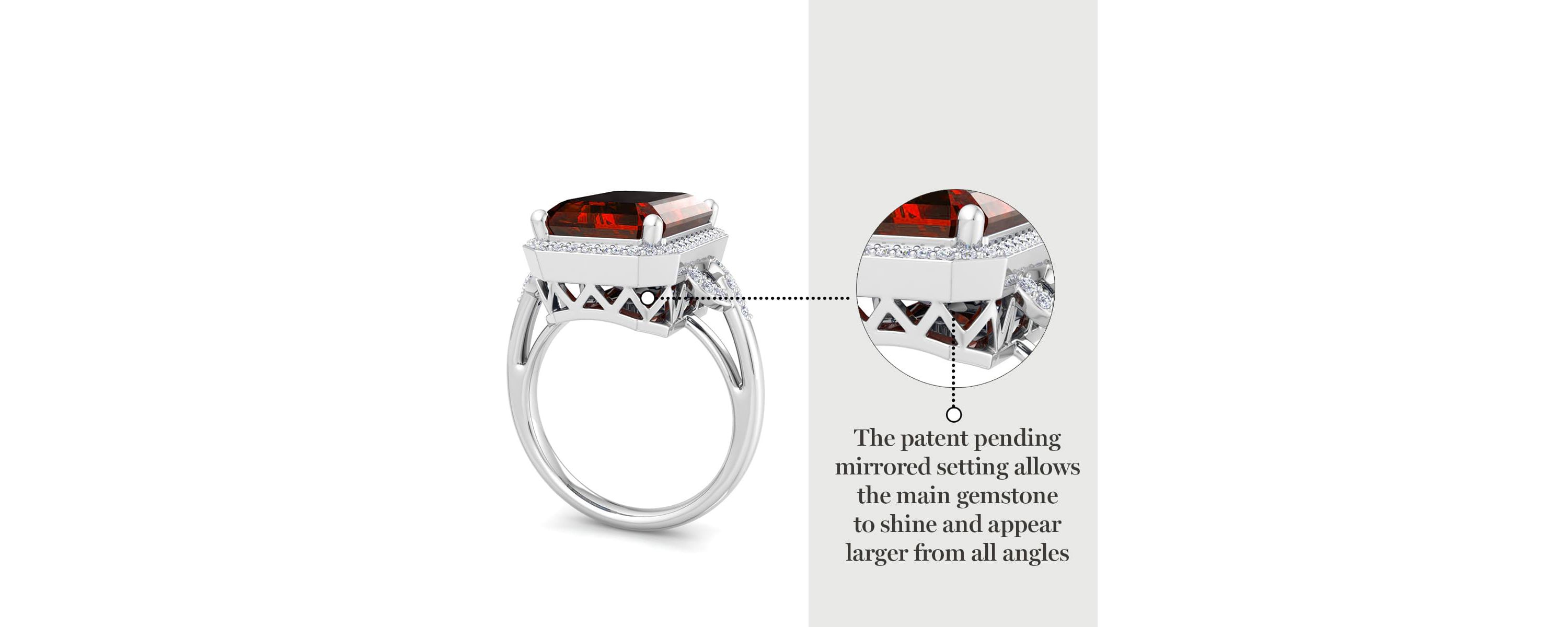 Lab Created Martha Stewart 7 1/3 Carat Emerald Cut Gemstone and Lab Grown Diamond Halo Ring In Sterling Silver
