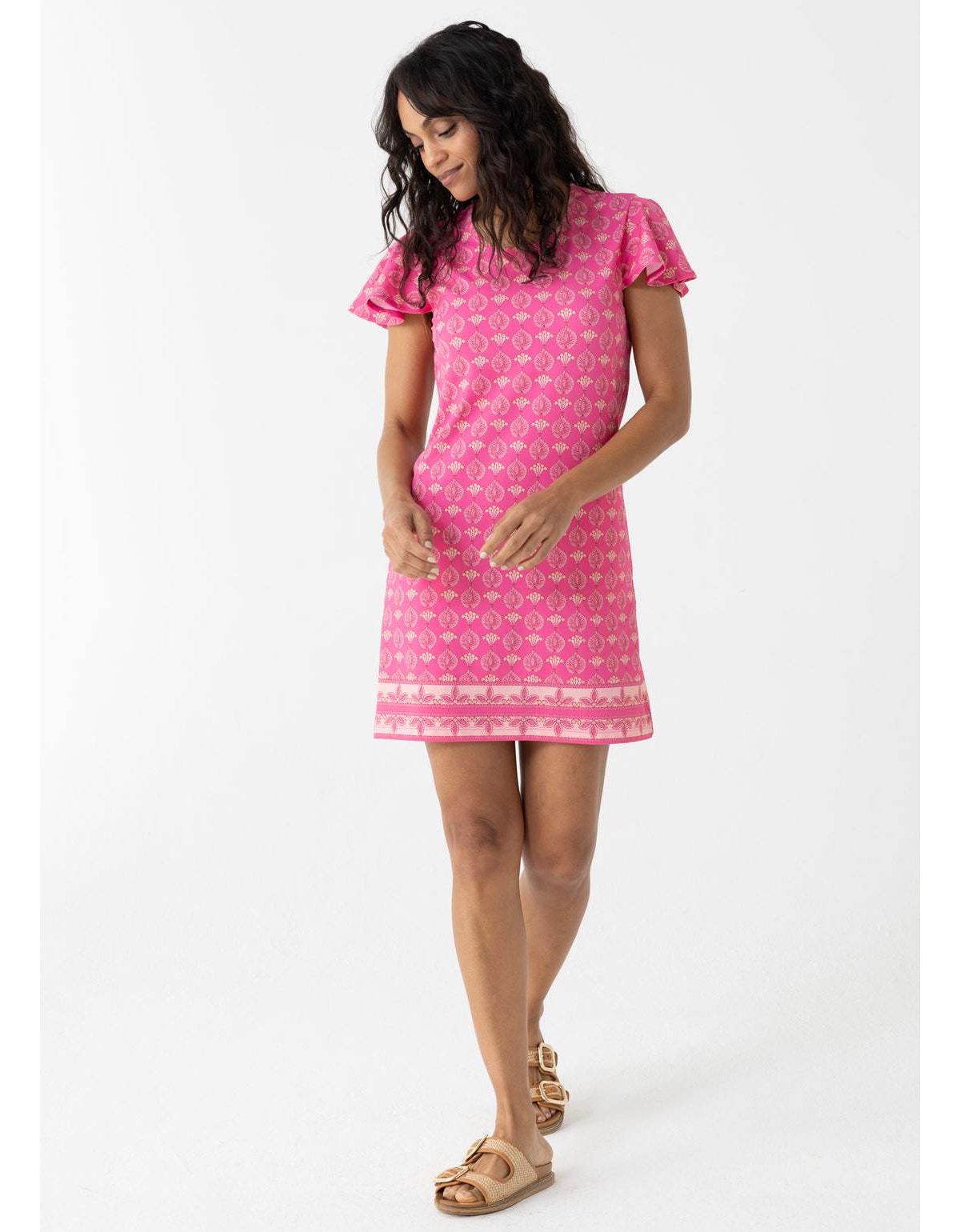 Ruffle Short Sleeve Dress