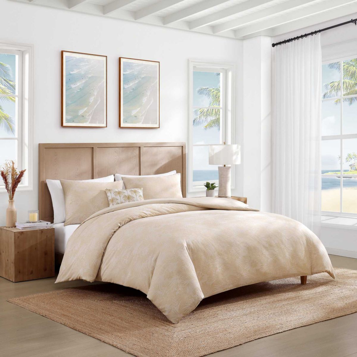 Beachside Blooms Cotton Duvet Set