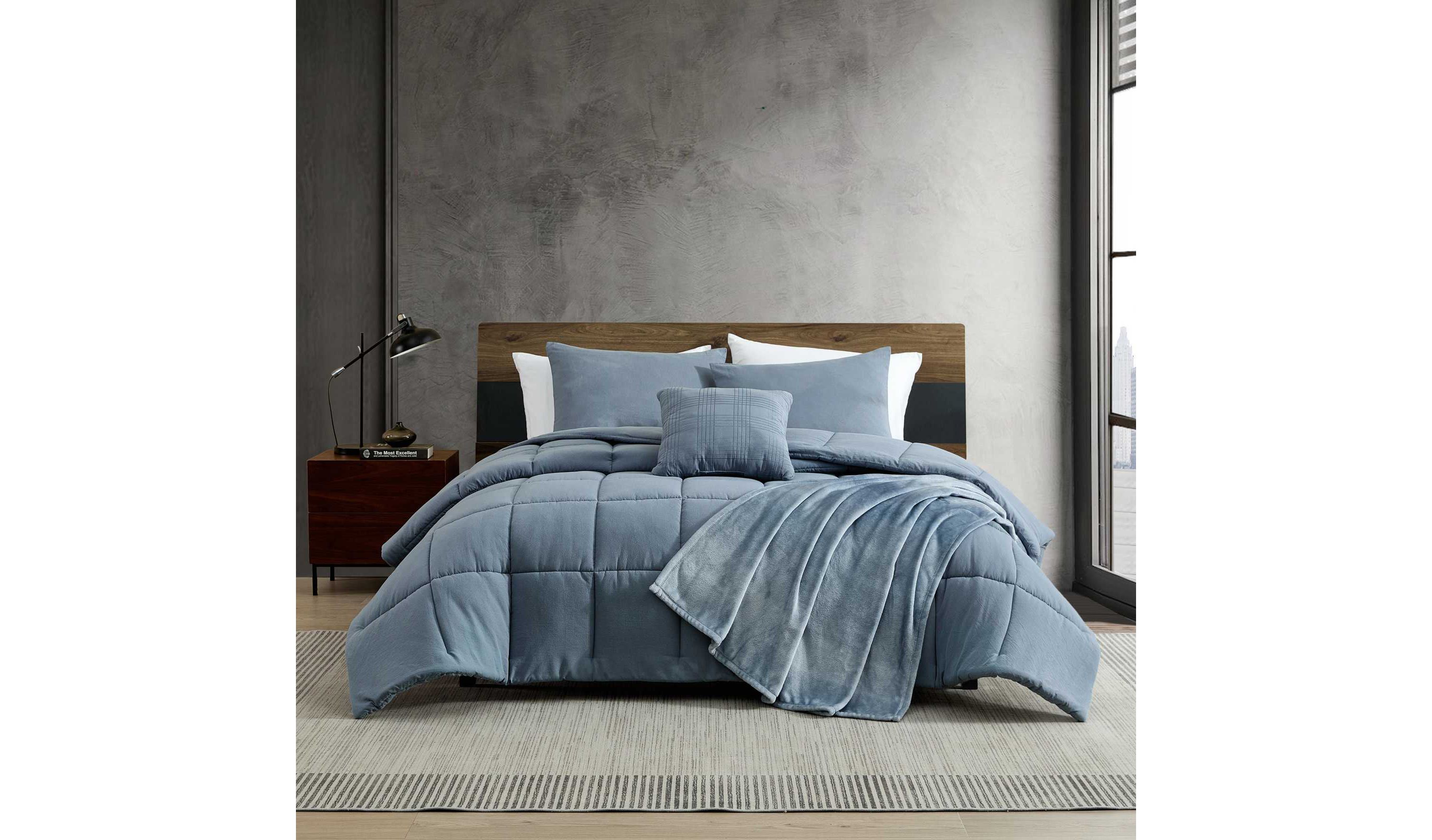 Solid Microfiber Comforter Set