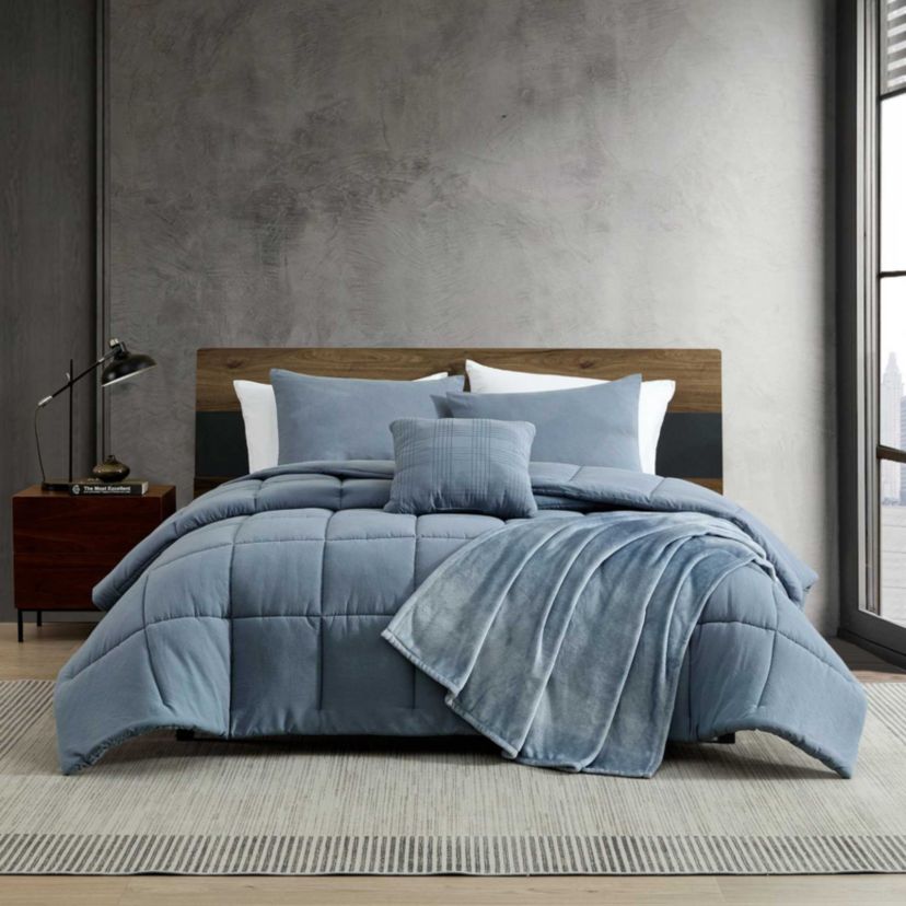Solid Microfiber Comforter Set