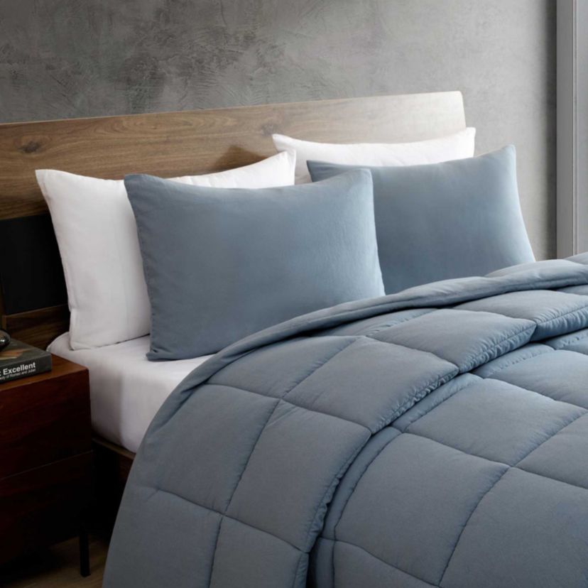 Solid Microfiber Comforter Set