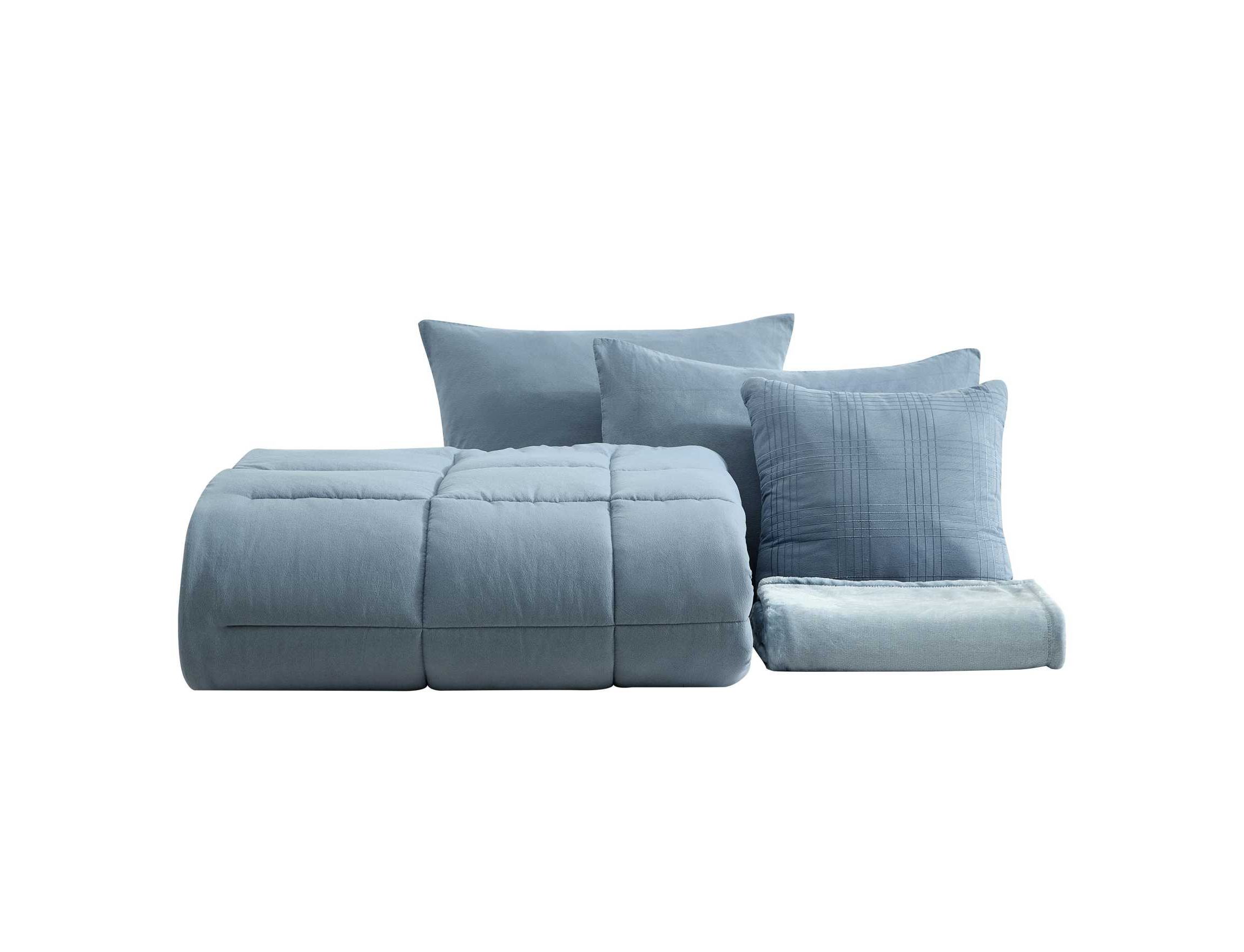 Solid Microfiber Comforter Set