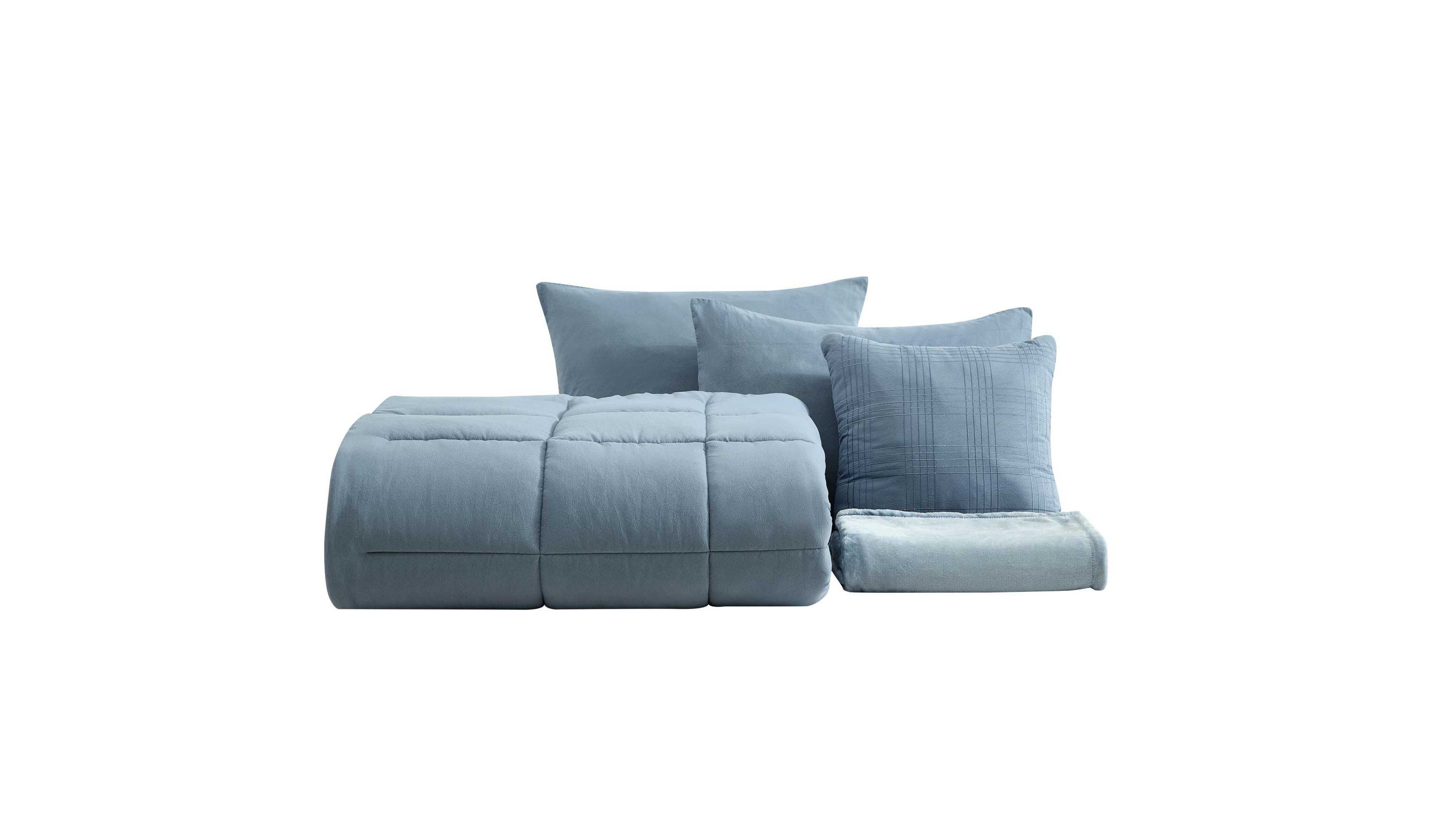 Solid Microfiber Comforter Set