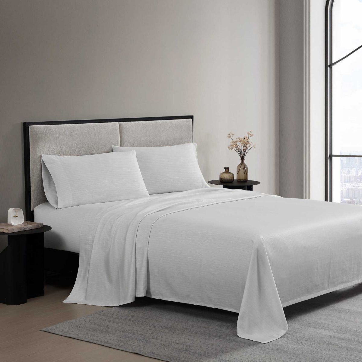 Etched Stripe Cotton Sheet Set