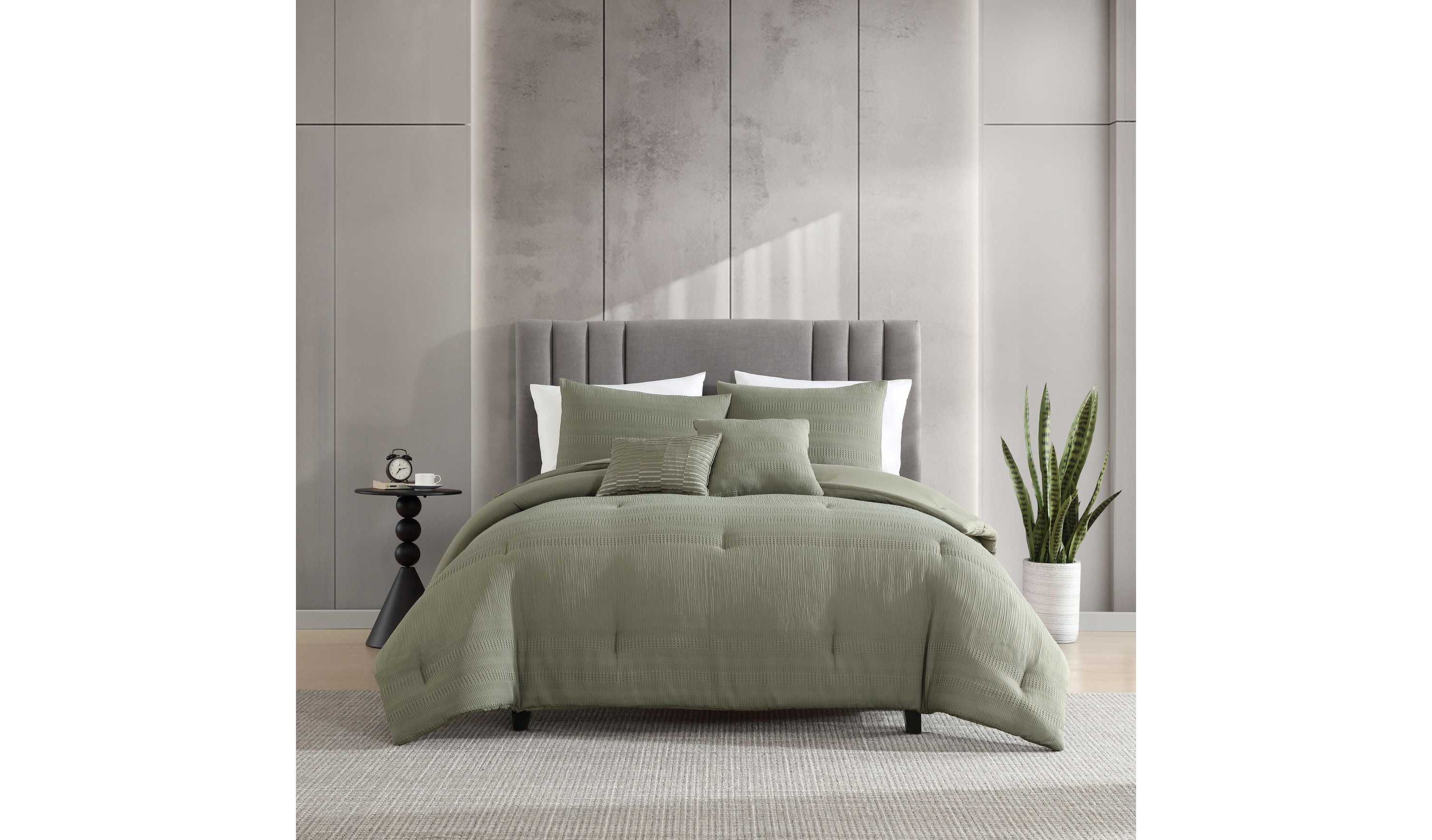 Variegated Waffle Microfiber Comforter Set