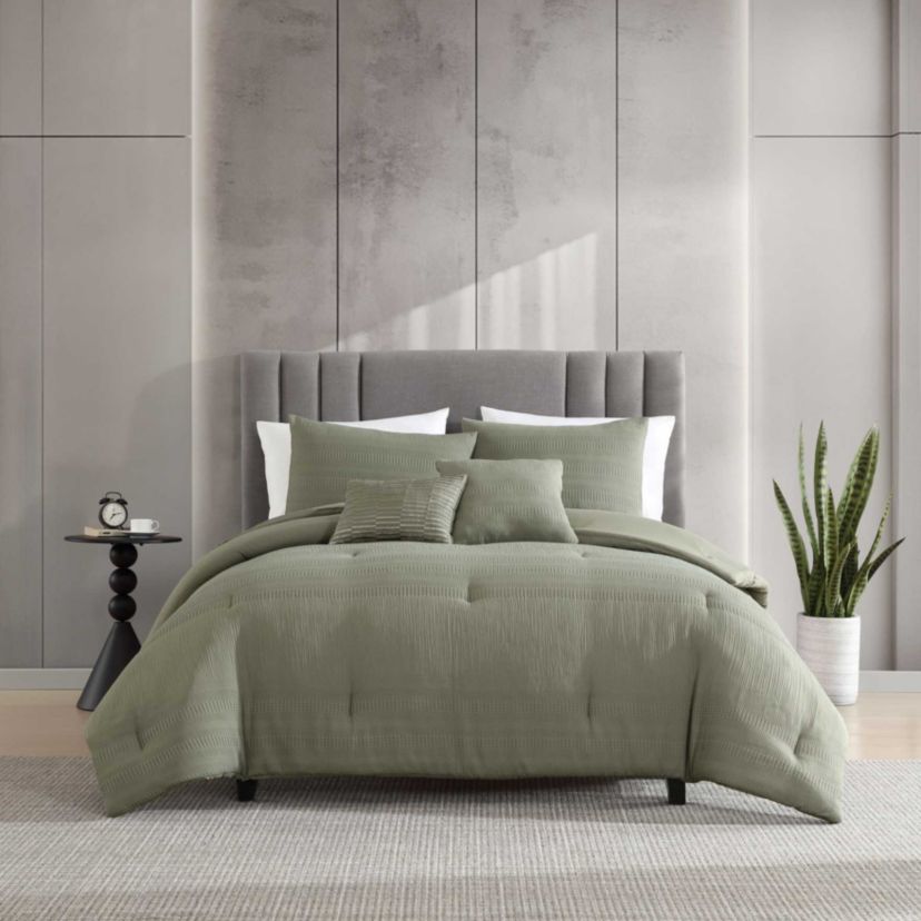 Variegated Waffle Microfiber Comforter Set