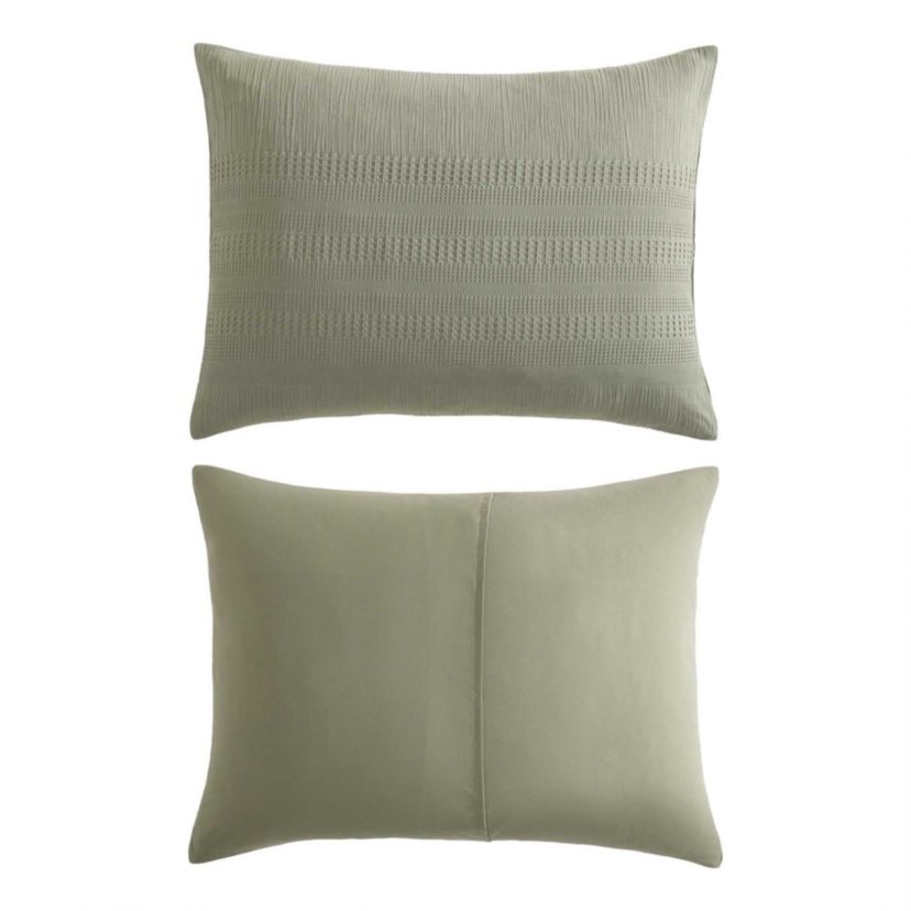 Variegated Waffle Microfiber Comforter Set