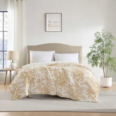 Laura Ashley Bedford Microfiber Blanket, Queen