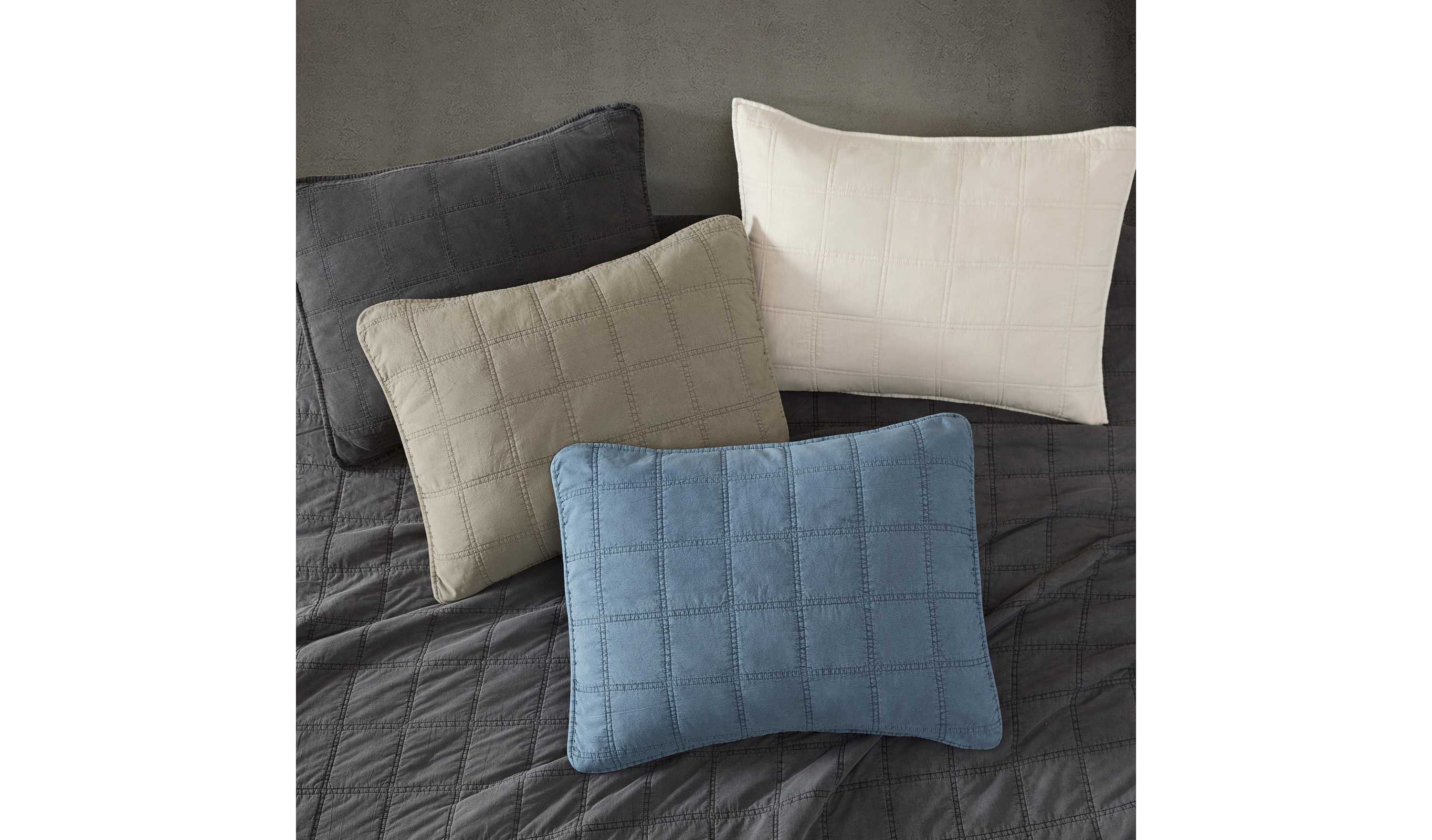 Stonewashed Microfiber Quilt Set
