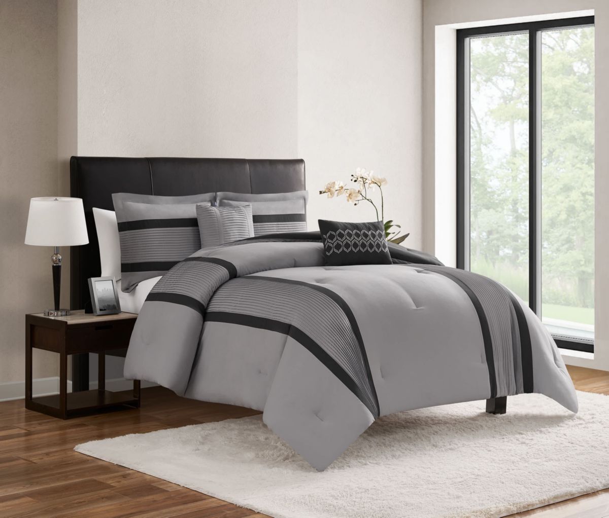 Hamden Pleated 4-5 Piece Soft Microfiber Comforter Set