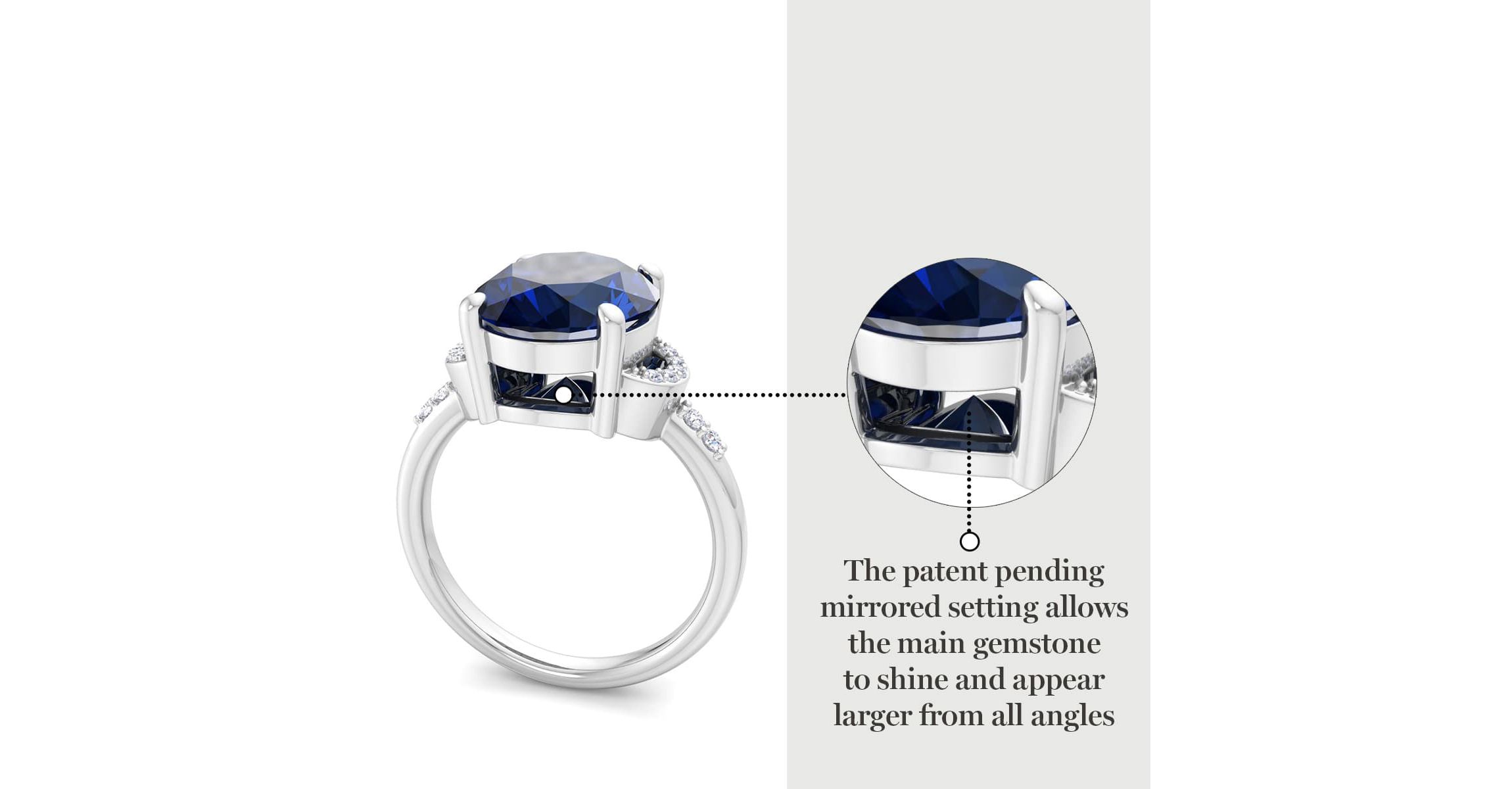 Lab Created Martha Stewart 4 1/2 Carat Oval Shape Gemstone and Lab Grown Diamond Ring In Sterling Silver