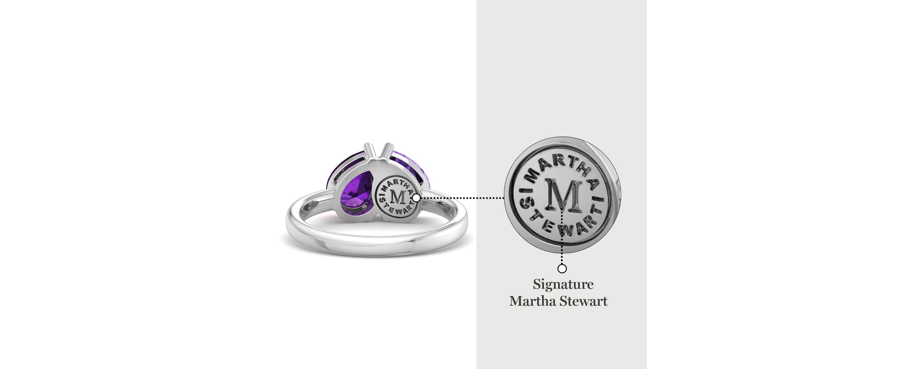 Lab Created Martha Stewart 2 Carat Amethyst Two Stone Ring In Sterling Silver