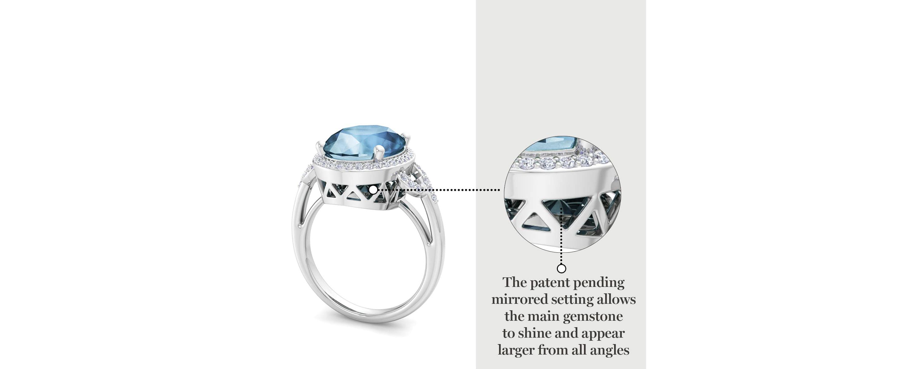 Lab Created Martha Stewart 6 3/4 Carat Oval Shape Gemstone and Lab Grown Diamond Halo Ring In Sterling Silver